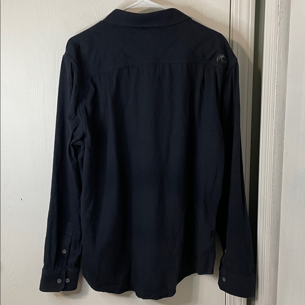 KUIU Navy Men’s Like New Wool Cotton Blend Button-Up Long Sleeve Textured Large - Picture 7 of 12